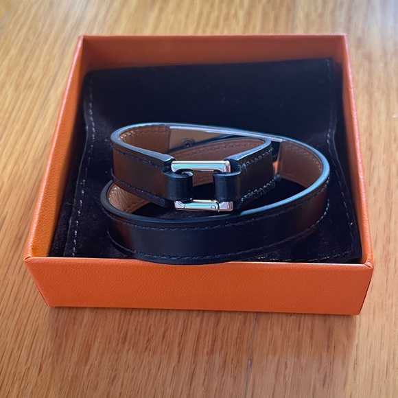 Hermes Rivale Double Tour Leather Wrap Bracelet - Picture 6 of 6